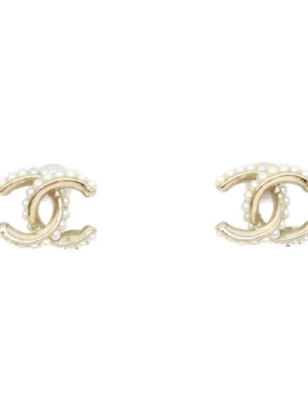 Chanel Cc Logo Earrings Metal Gold-Tone #299615C11B